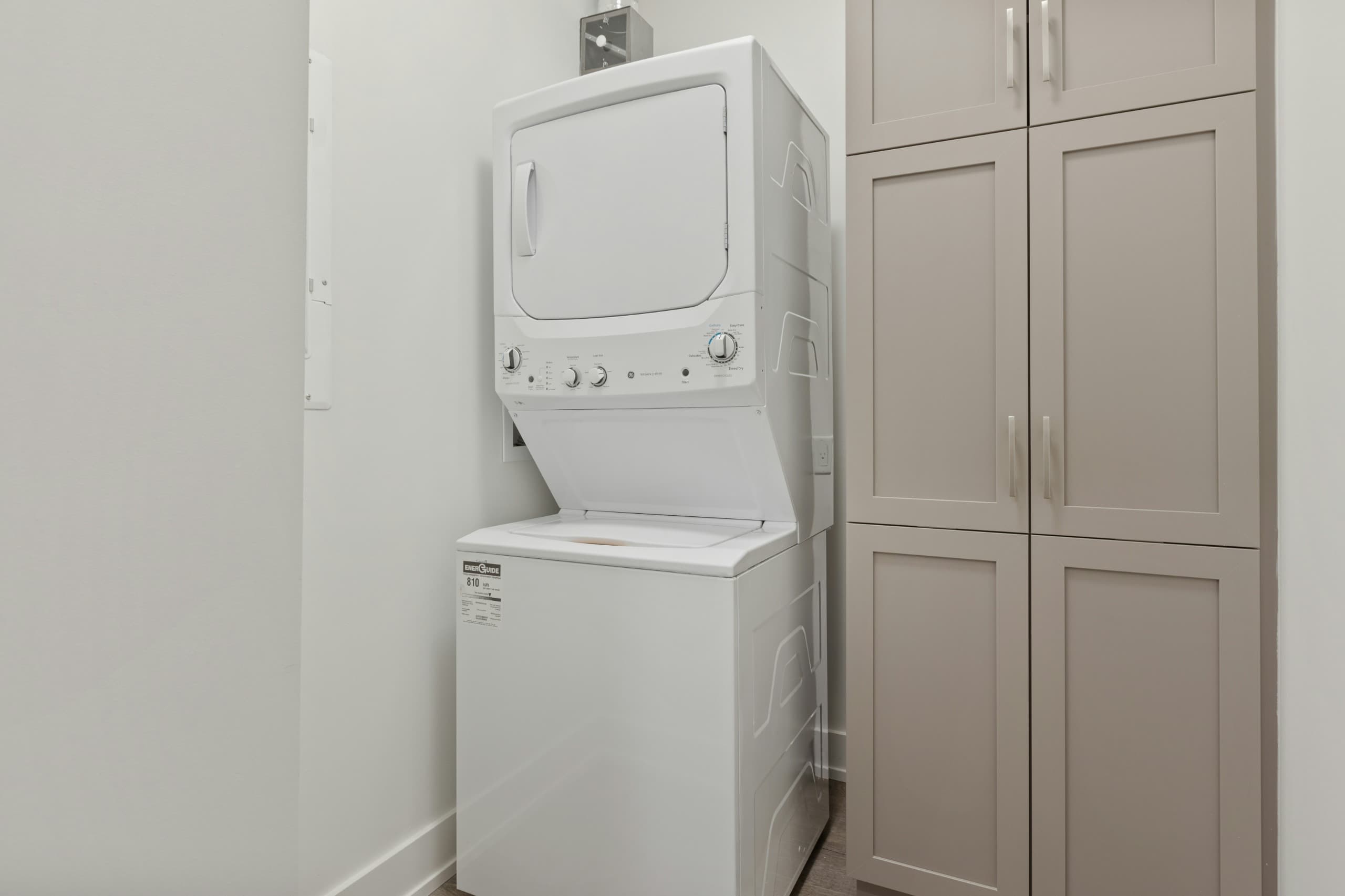Laundry area with neatly arranged appliances
